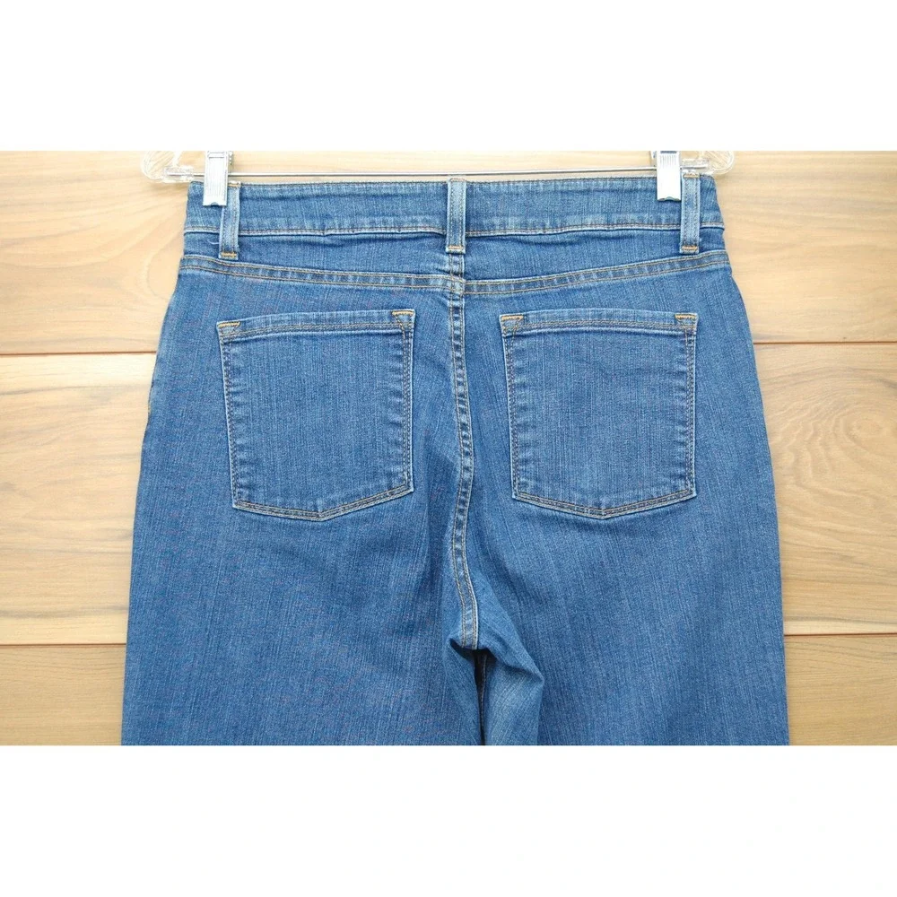 LL Bean Jeans Womens 14 Blue Bootcut Stretch‎ Mid Rise Denim 5 Pocket Classic